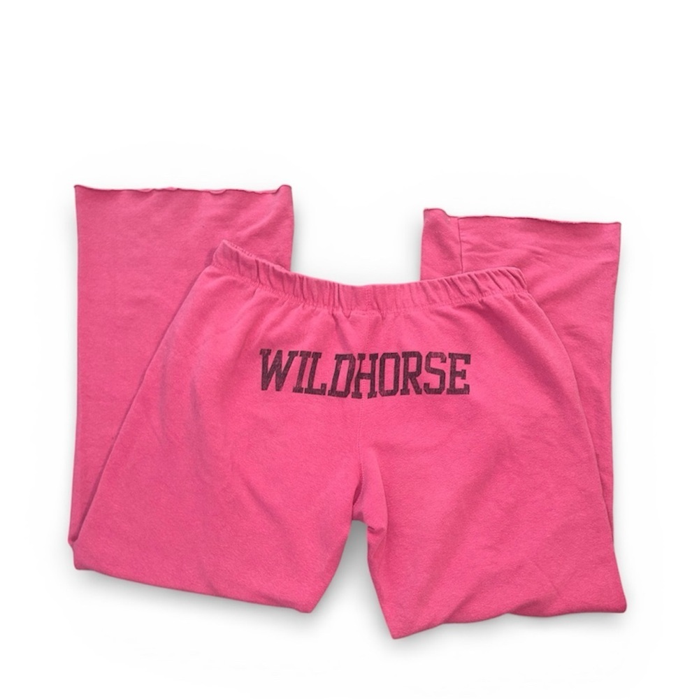 Y2K Flare Wide Leg Pink Wildhorse Nashville Sweatpants